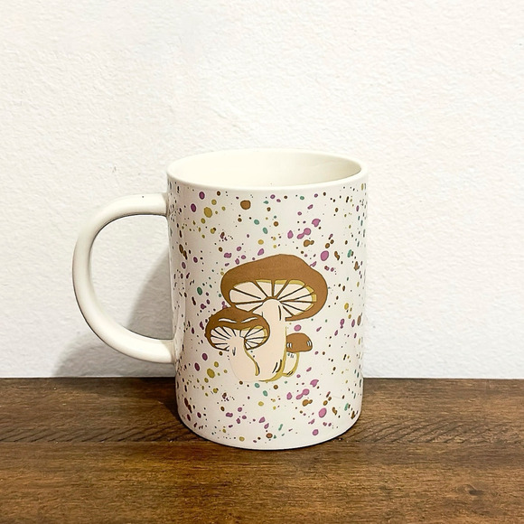 NWT: Room Essentials - Speckled Mushrooms, Ceramic, Coffee Mug (16 fl. oz) - Picture 4 of 5